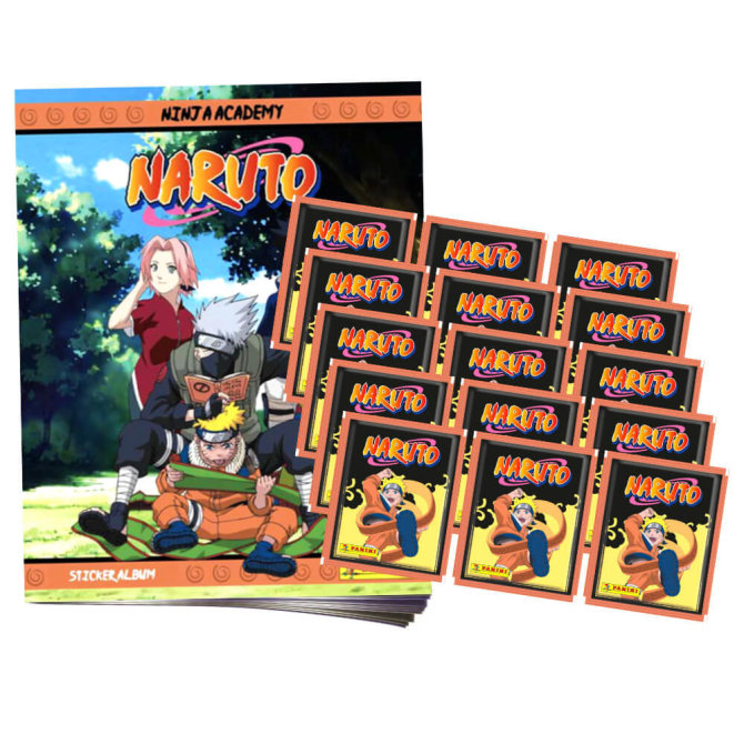 Panini Naruto Sticker - Ninja Academy Sammelsticker (2025) - 1 Album + 15 Tüten