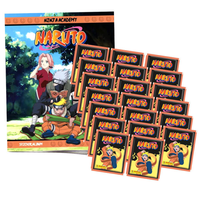 Panini Naruto Sticker - Ninja Academy Sammelsticker (2025) - 1 Album + 20 Tüten