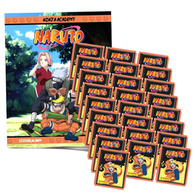 Panini Naruto Sticker - Ninja Academy Sammelsticker (2025) - 1 Album + 25 Tüten