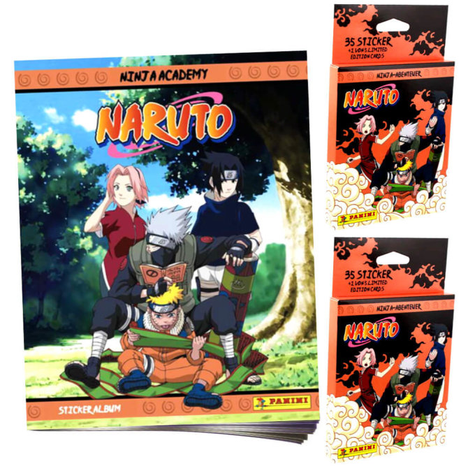 Panini Naruto Sticker - Ninja Academy Sammelsticker (2025) - 1 Album + 2 Blister