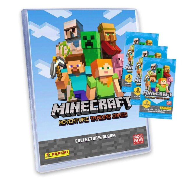 Minecraft Karten Adventure - Minecraft Trading Cards (2021) - 1 Sammelmappe + 3 Booster