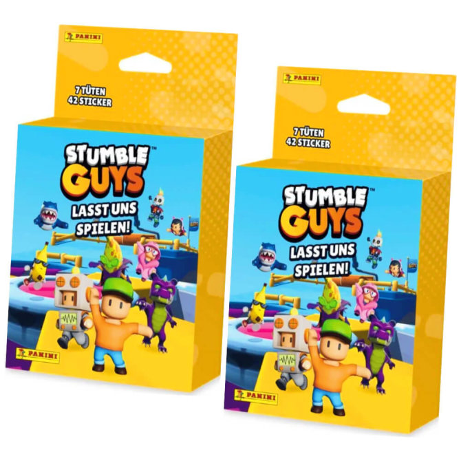 Stumble Guys Sticker (2025) - Lasst uns spielen! Sammelsticker - 2 Blister