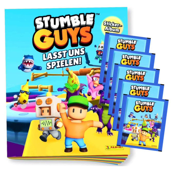 Stumble Guys Sticker (2025) - Lasst uns spielen! Sammelsticker - 1 Album + 5 Tüten