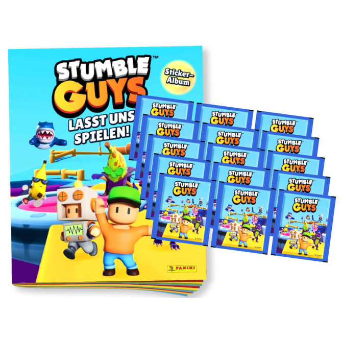 Stumble Guys Sticker (2025) - Lasst uns spielen! Sammelsticker - 1 Album + 15 Tüten