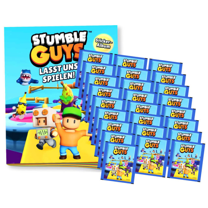 Stumble Guys Sticker (2025) - Lasst uns spielen! Sammelsticker - 1 Album + 25 Tüten
