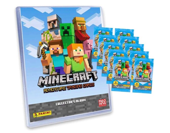 Minecraft Karten Adventure - Minecraft Trading Cards (2021) - 1 Sammelmappe + 10 Booster