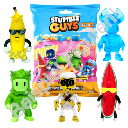 Stumble Guys 3D Sammelfiguren Serie 3 - Chrome Crystal Figur - 3 Tüten