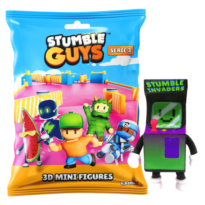 Stumble Guys 3D Sammelfiguren Serie 3 - Chrome Crystal - Figur 4. Stumble Invaders