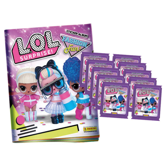 L O L Surprise 3 Sticker - Fashion Fun LOL Sammelsticker - 1 Album + 10 Tüten