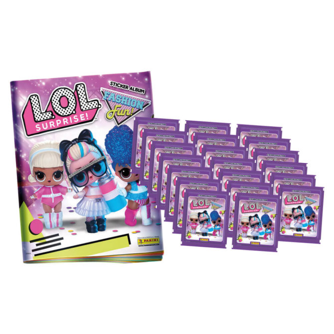 L O L Surprise 3 Sticker - Fashion Fun LOL Sammelsticker - 1 Album + 20 T&uuml;ten