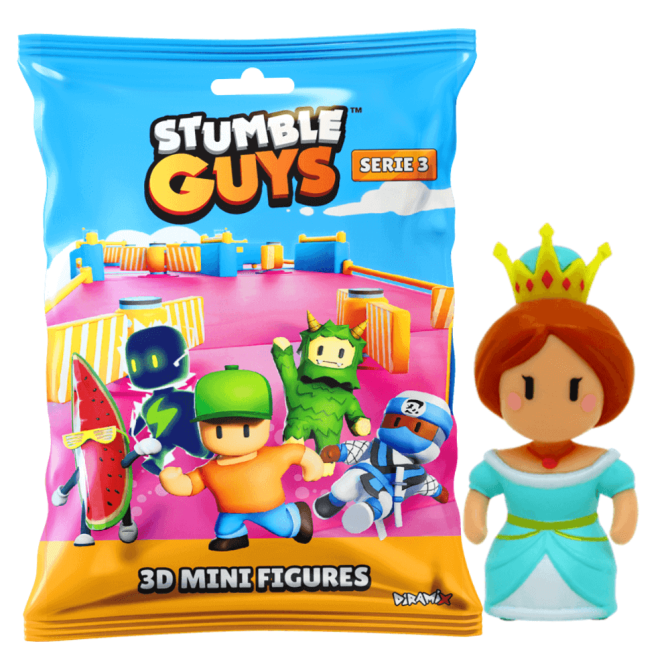 Stumble Guys 3D Sammelfiguren Serie 3 - Chrome Crystal - Figur 17. Princess