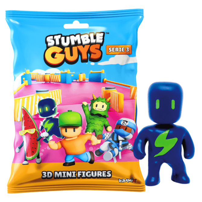 Stumble Guys 3D Sammelfiguren Serie 3 - Figur 25. Bolt (Glow in the Dark)