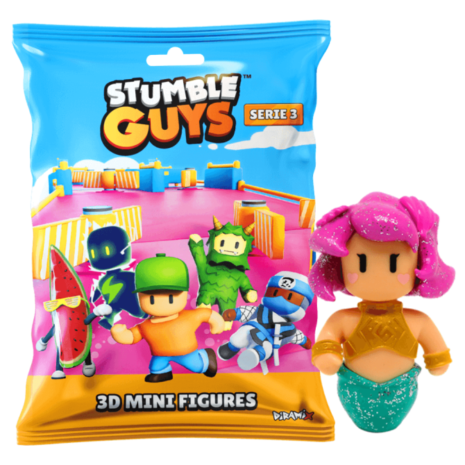Stumble Guys 3D Sammelfiguren Serie 3 - Figur 26. Sereia (Glitter)