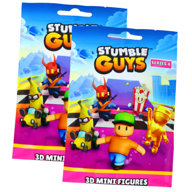 Stumble Guys 3D Sammelfiguren Serie 4 - Chrome Figur - 2 Tüten