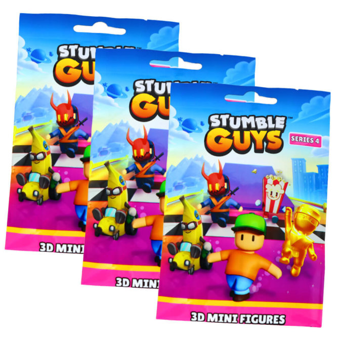 Stumble Guys 3D Sammelfiguren Serie 4 - Chrome Figur - 3 Tüten