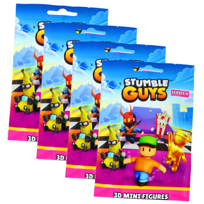 Stumble Guys 3D Sammelfiguren Serie 4 - Chrome Figur - 4 Tüten