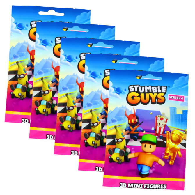 Stumble Guys 3D Sammelfiguren Serie 4 - Chrome Figur - 5 Tüten
