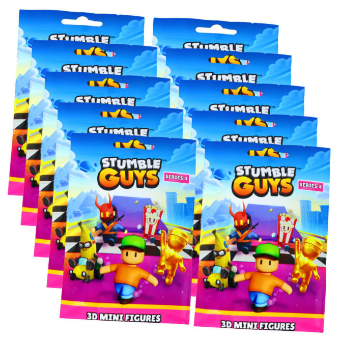 Stumble Guys 3D Sammelfiguren Serie 4 - Chrome Figur - 10 Tüten
