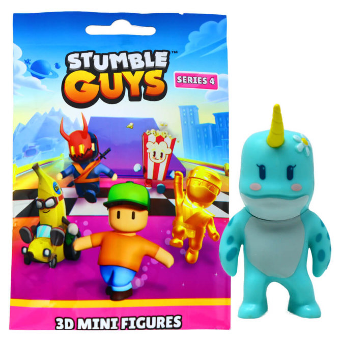 Stumble Guys 3D Sammelfiguren Serie 4 - Chrome - Figur 7. Narwhal