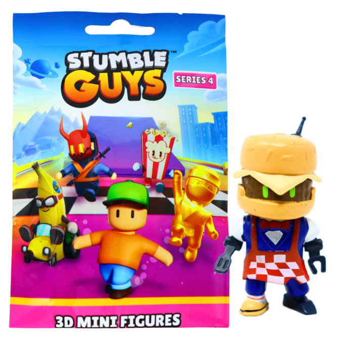 Stumble Guys 3D Sammelfiguren Serie 4 - Chrome - Figur 11. Burger Baxter