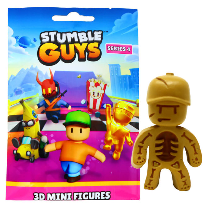 Stumble Guys 3D Sammelfiguren Serie 4 - Chrome - Figur 14. Fossil Guy