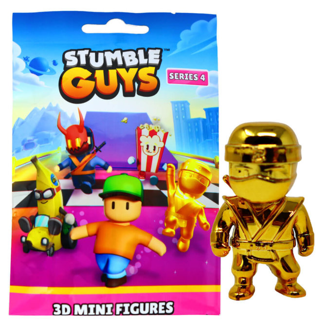 Stumble Guys 3D Sammelfiguren Serie 4 - Figur 24. Golden Sensei (Chrome)