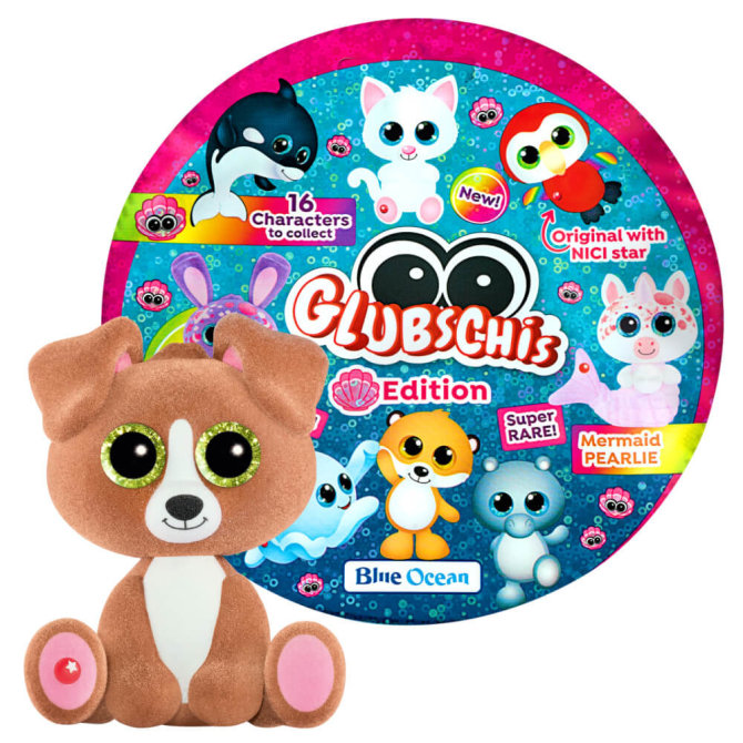 Blue Ocean Glubschis Sammelfiguren Muschel Serie 4 - Glubschi Glitzer - Figur Bebbi