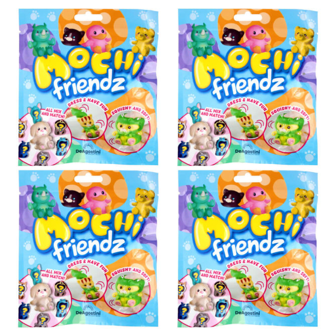 DeAgostini Mochi Friendz Sammelfiguren mit Wendekostüm Figur - 4 Tüten