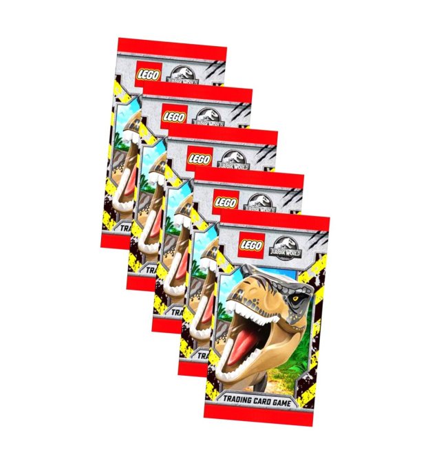 Lego Jurassic World Karten - Jurassic World Trading Cards (2021) - 5 Booster