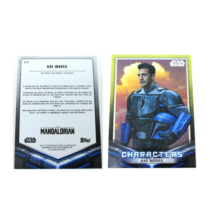 Star Wars The Mandalorian Trading Cards 2021 Karten Auswahl C-21 AXE WOVES Gold