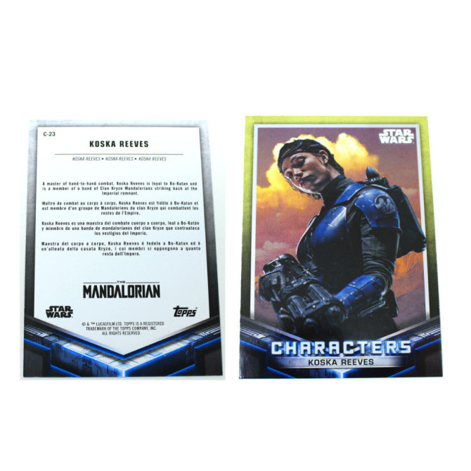 Star Wars The Mandalorian Trading Cards 2021 Karten Auswahl C-23 KOSKA REEVES Gold