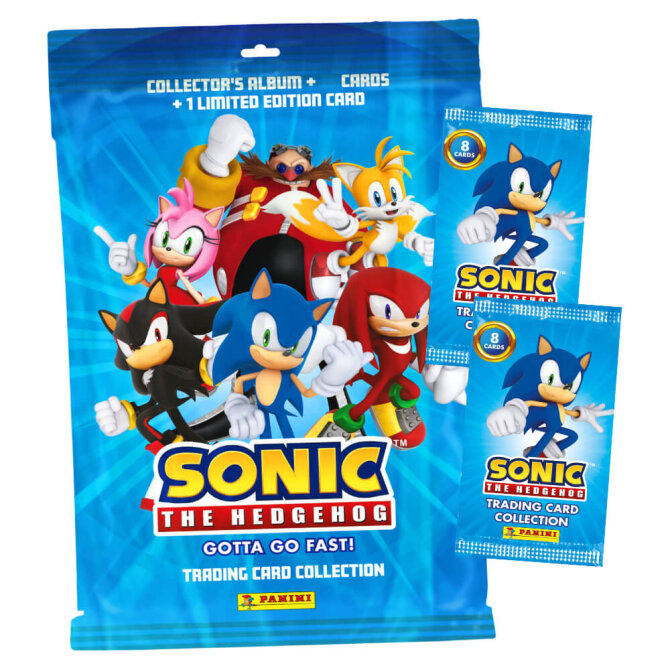 SONIC Karten - (2025) The Hedgehog Sammelkarten - 1 Starter + 2 Booster