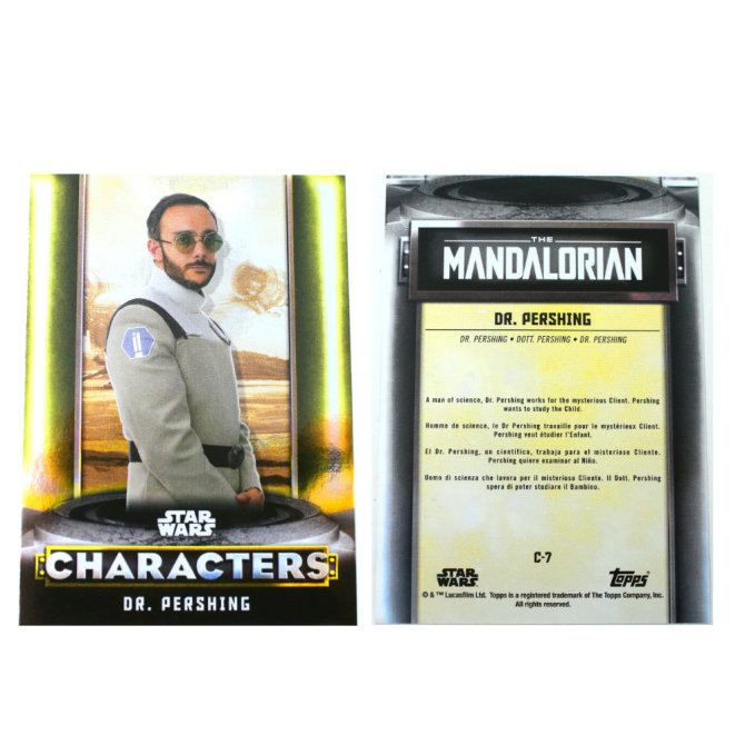 Star Wars The Mandalorian Trading Cards 2021 Karten Auswahl C-7 DR. PERSHING Gold