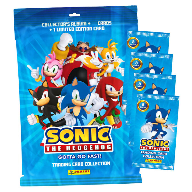SONIC Karten - (2025) The Hedgehog Sammelkarten - 1 Starter + 4 Booster