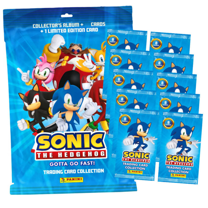 SONIC Karten - (2025) The Hedgehog Sammelkarten - 1 Starter + 10 Booster