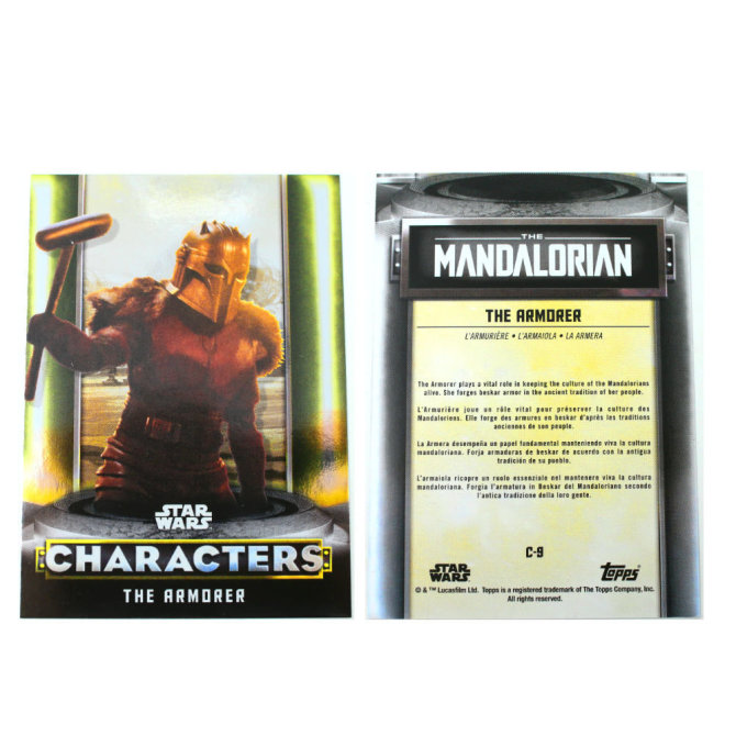 Star Wars The Mandalorian Trading Cards 2021 Karten Auswahl C-9 THE ARMORER Gold