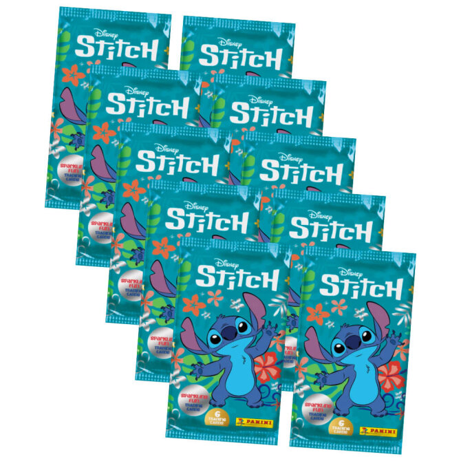 Stitch Karten - (2025) Stitch Trading Cards Sammelkarten - 10 Booster
