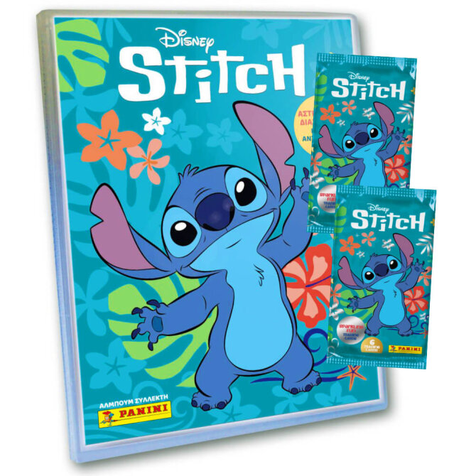 Stitch Karten - (2025) Stitch Trading Cards Sammelkarten - 1 Mappe + 2 Booster