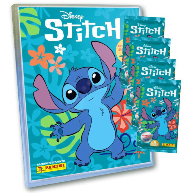 Stitch Karten - (2025) Stitch Trading Cards Sammelkarten - 1 Mappe + 4 Booster