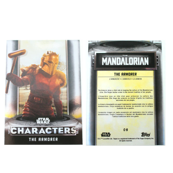 Star Wars The Mandalorian Trading Cards 2021 Karten Auswahl C-9 THE ARMORER Silver