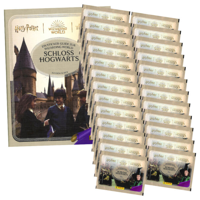 Panini Harry Potter Sticker Guide 3 - Schloss Hogwarts Sammelsticker (2025) - 1 Album + 25 Tüten