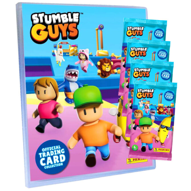 Panini Stumble Guys Karten Serie 1 - Sammelkarten Trading Cards - 1 Mappe + 4 Booster
