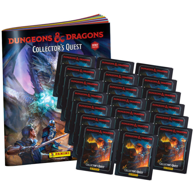 Panini Dungeons & Dragons Sticker - Collectors Quest Sammelsticker - 1 Album + 20 Tüten