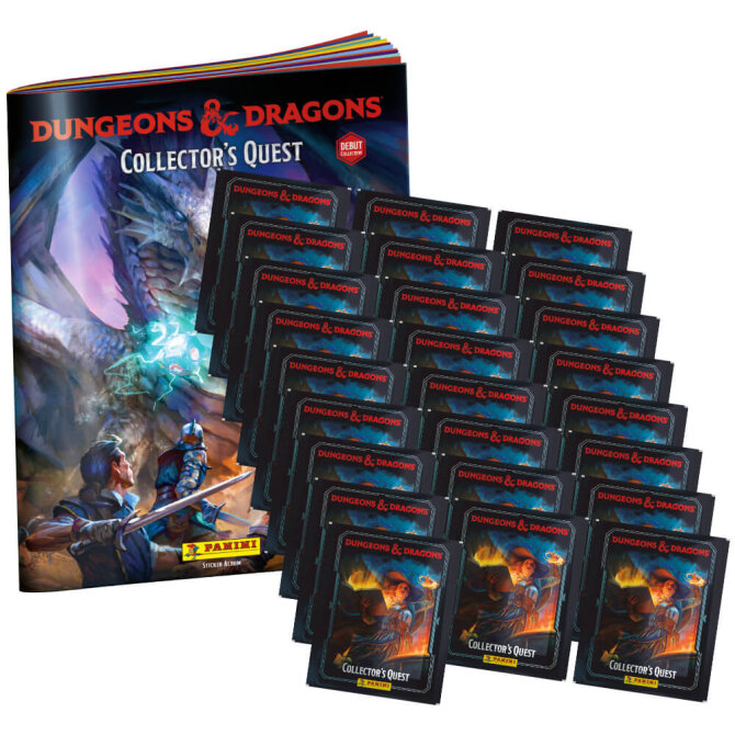 Panini Dungeons & Dragons Sticker - Collectors Quest Sammelsticker - 1 Album + 25 Tüten
