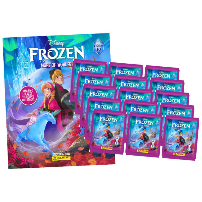 Die Eiskönigin Sticker - Frozen Reise voller Wunder Sammelsticker - 1 Album + 15 Tüten