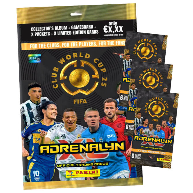 Fifa Club World Cup 2025 - WM Trading Cards Sammelkarten - 1 Starter + 3 Booster