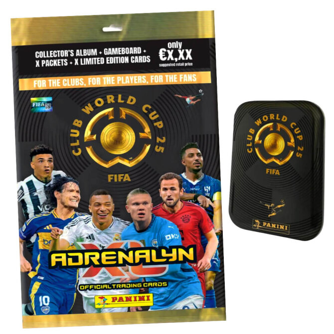 Fifa Club World Cup 2025 - WM Trading Cards Sammelkarten - 1 Starter + 1 Tin Dose