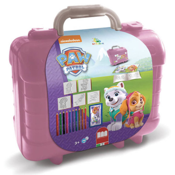 Paw Patrol Girl Travel Set Koffert - Malset - Stempelset - Mit Malbuch