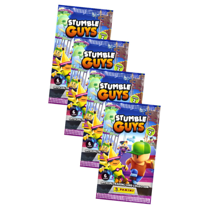 Panini Stumble Guys Karten Serie 2 - Sammelkarten Trading Cards - 4 Booster