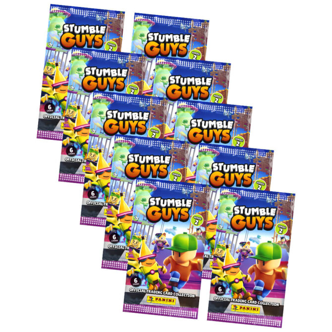 Panini Stumble Guys Karten Serie 2 - Sammelkarten Trading Cards - 10 Booster